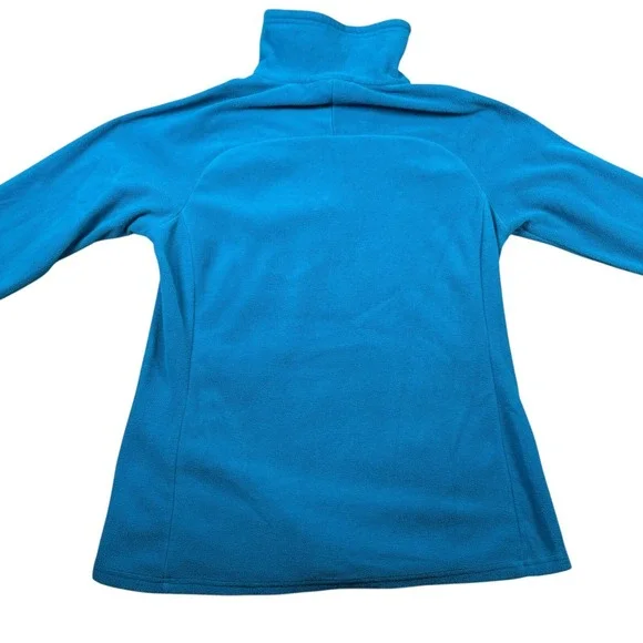 The North Face Turquoise Blue Fleece 1/4 Zip Pullover Jacket Women's Sz M TNF‎ - Picture 3 of 8